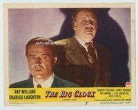 w298 BIG CLOCK movie lobby card #1 '48 Ray Milland, Charles Laughton