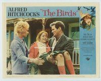 w022 BIRDS movie lobby card #5 '63 Rod Taylor & Hedren close up!