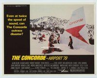 w315 CONCORDE: AIRPORT '79 movie lobby card '79 crashes in mountains!