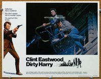 w327 DIRTY HARRY movie lobby card #1 '71 Clint Eastwood classic!