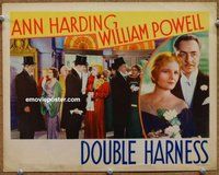 w328 DOUBLE HARNESS movie lobby card '33 Ann Harding, Powell