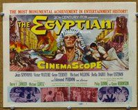 w078 EGYPTIAN movie title lobby card '54 Jean Simmons, Victor Mature