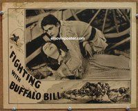 w341 FIGHTING WITH BUFFALO BILL movie lobby card '26 Wallace MacDonald