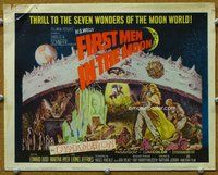 w081 FIRST MEN IN THE MOON movie title lobby card '64 Ray Harryhausen