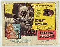 w084 FOREIGN INTRIGUE movie title lobby card '56 Robert Mitchum, Page
