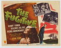 w085 FUGITIVE movie title lobby card '47 John Ford, Henry Fonda, del Rio