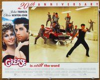 w368 GREASE movie lobby card R98 John Travolta, Greased Lightning!