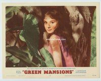 w033 GREEN MANSIONS movie lobby card #4 '59 Audrey Hepburn close up!