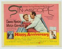 w093 HAPPY ANNIVERSARY movie title lobby card '59 David Niven, Gaynor