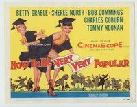 w104 HOW TO BE VERY, VERY POPULAR movie title lobby card '55 Betty Grable