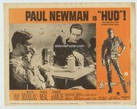 w383 HUD movie lobby card #1 '63 Paul Newman, Brandon DeWilde