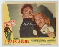 w387 I WALK ALONE movie lobby card #6 '48 Lancaster & Scott close up!