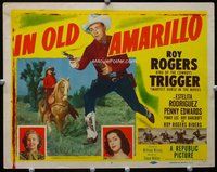 w108 IN OLD AMARILLO movie title lobby card '51 Roy Rogers in Texas!