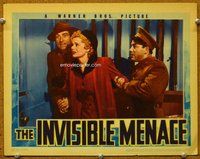 w392 INVISIBLE MENACE movie lobby card '38 Marie Wilson restrained!