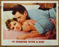 w396 IT STARTED WITH A KISS movie lobby card #5 '59 Ford, Reynolds