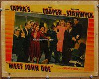 w448 MEET JOHN DOE movie lobby card '41 Gary Cooper, Barbara Stanwyck