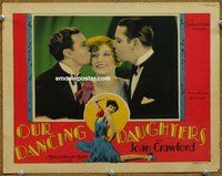 w507 OUR DANCING DAUGHTERS movie lobby card '28 flapper Joan Crawford!