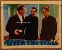 w511 OVER THE WALL movie lobby card '38 priest stops convict w/gun!