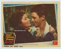 w521 PHILADELPHIA STORY movie lobby card '40 Hepburn & Stewart c/u!