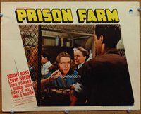 w531 PRISON FARM movie lobby card '38 Shirley Ross close up in jail!