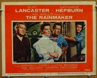 w538 RAINMAKER movie lobby card #3 '56 Katharine Hepburn, Bridges