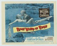 w157 RAW WIND IN EDEN movie title lobby card '58 Esther Williams, Chandler