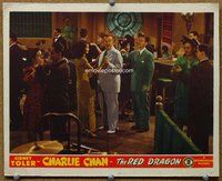 w012 RED DRAGON movie lobby card '45 Toler as Charlie Chan dancing!