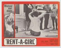 w258 RENT-A-GIRL movie lobby card '65 whatever your desire!