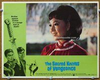 w553 SACRED KNIVES OF VENGEANCE movie lobby card #4 '73 female c/u!