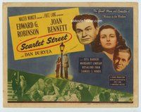w166 SCARLET STREET movie title lobby card '45 Fritz Lang, Edward G. Robinson