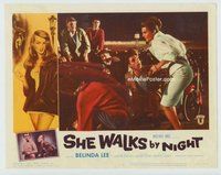 w264 SHE WALKS BY NIGHT movie lobby card #6 '59 German prostitution!