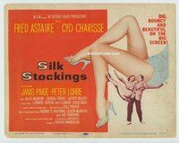 w171 SILK STOCKINGS movie title lobby card '57 Fred Astaire, Cyd Charisse