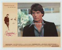 w567 SOMEWHERE IN TIME movie lobby card '80 Chris Reeve close up!