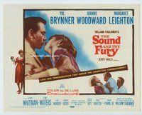 w176 SOUND & THE FURY movie title lobby card '59 Yul Brynner, Woodward