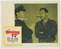 w571 STALAG 17 movie lobby card #2 R59 William Holden, Billy Wilder