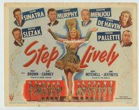 w178 STEP LIVELY movie title lobby card '44 Frank Sinatra, George Murphy