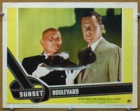 w030 SUNSET BLVD movie lobby card #1 '50 Holden & von Stroheim c/u!