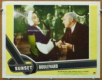 w029 SUNSET BLVD movie lobby card #6 '50 Gloria Swanson, Cecil DeMille