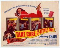 w186 TAKE CARE OF MY LITTLE GIRL movie title lobby card '51 Jeanne Crain