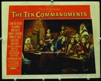 w583 TEN COMMANDMENTS movie lobby card #2 '56 Heston, DeMille