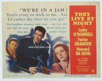 w191 THEY LIVE BY NIGHT movie title lobby card '48 Nicholas Ray, Granger