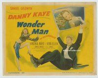 w208 WONDER MAN movie title lobby card '45 Danny Kaye, Virginia Mayo