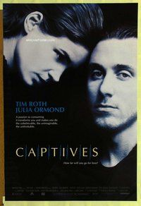 y076 CAPTIVES one-sheet movie poster '94 dentist Julia Ormond, Tim Roth