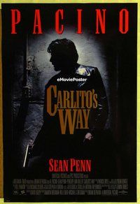 y077 CARLITO'S WAY DS one-sheet movie poster '93 Al Pacino, Penn, De Palma