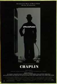 y081 CHAPLIN DS one-sheet movie poster '92 Robert Downey Jr as Charlie!