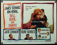 z643 BELL, BOOK & CANDLE style B half-sheet movie poster '58 Stewart, Novak
