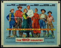 z644 BIG COUNTRY style A half-sheet movie poster '58 William Wyler classic!
