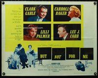 z662 BUT NOT FOR ME style B half-sheet movie poster '59 Clark Gable, Baker