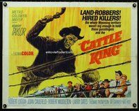 z668 CATTLE KING half-sheet movie poster '63 Robert Taylor, Robert Loggia