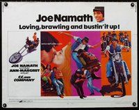 z669 CC & COMPANY half-sheet movie poster '70 Joe Namath, biker gang!